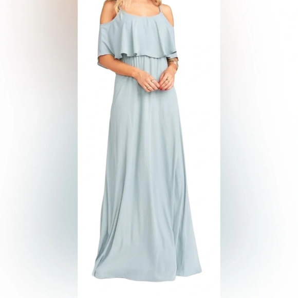 Show Me Your MuMu Caitlin Ruffle Maxi bridesmaid dress, size X-Small - Picture 1 of 5
